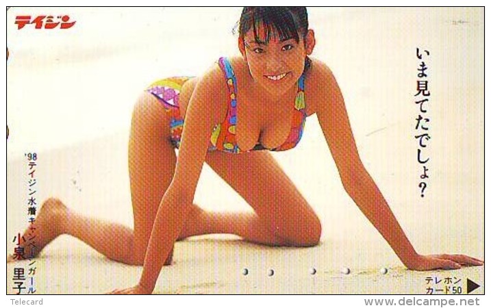 Télécarte Japon EROTIQUE (5935) EROTIC * Japan * ACTRESS * TK * BIKINI  GIRL * BATHCLOTHES * FEMME * SEXY LADY - Mode