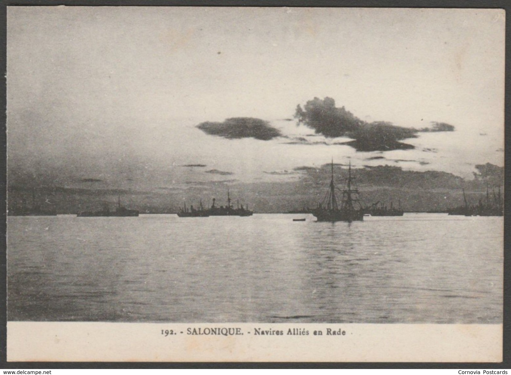 Navires Alliés En Rade, Salonique, Grèce, C.1910s - Postcard CPA - Greece