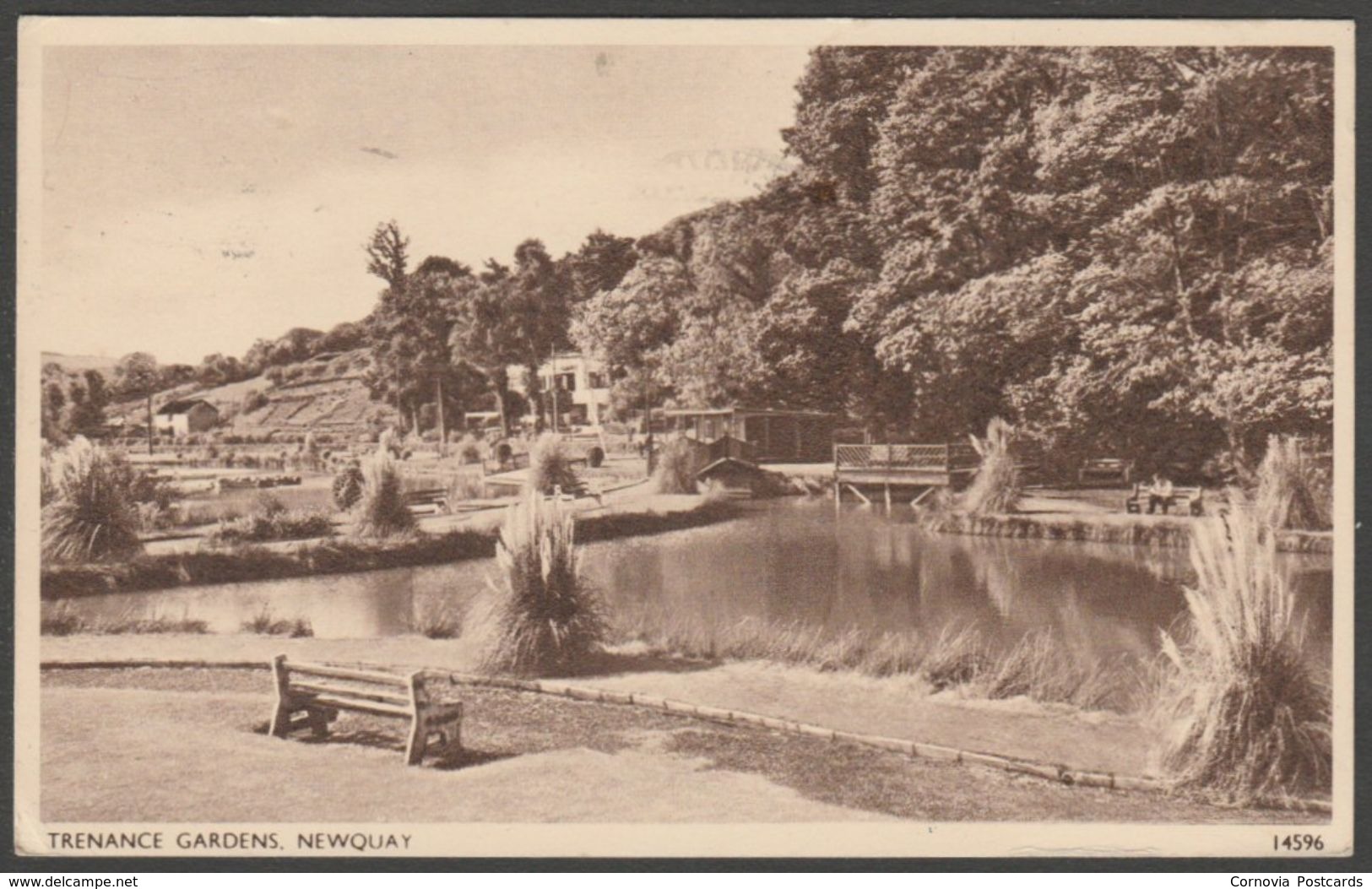 Trenance Gardens, Newquay, Cornwall, 1952 - Salmon Postcard - Newquay