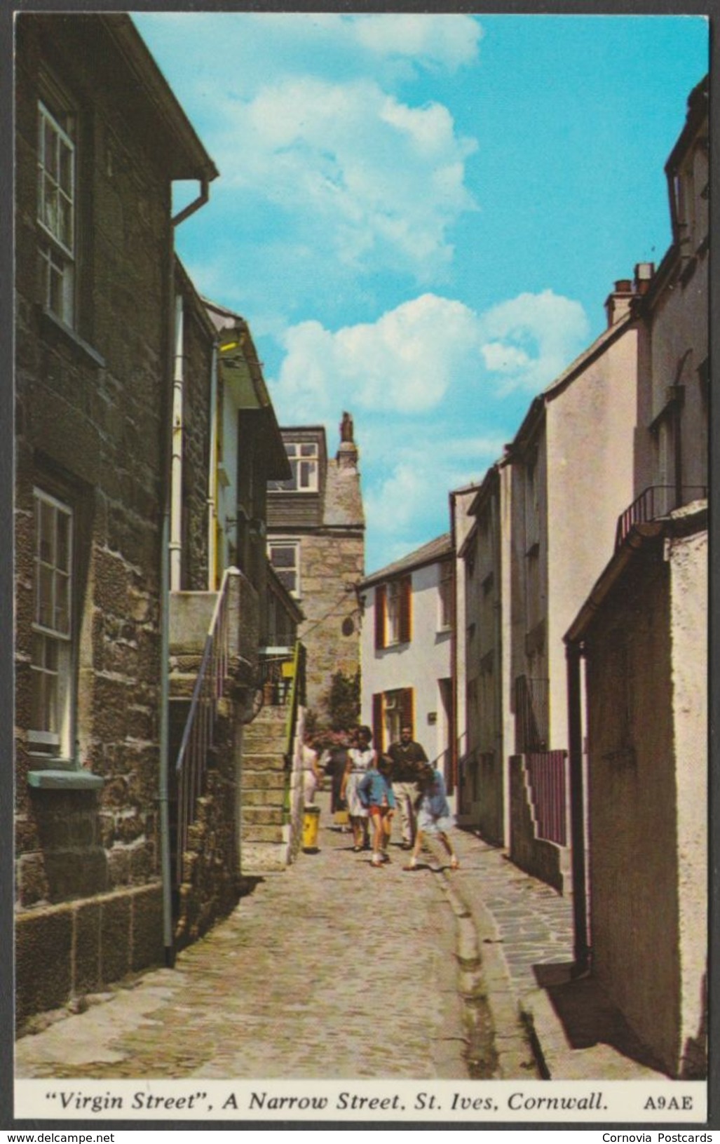 Virgin Street, St Ives, Cornwall, C.1960s - Harvey Barton Postcard - St.Ives