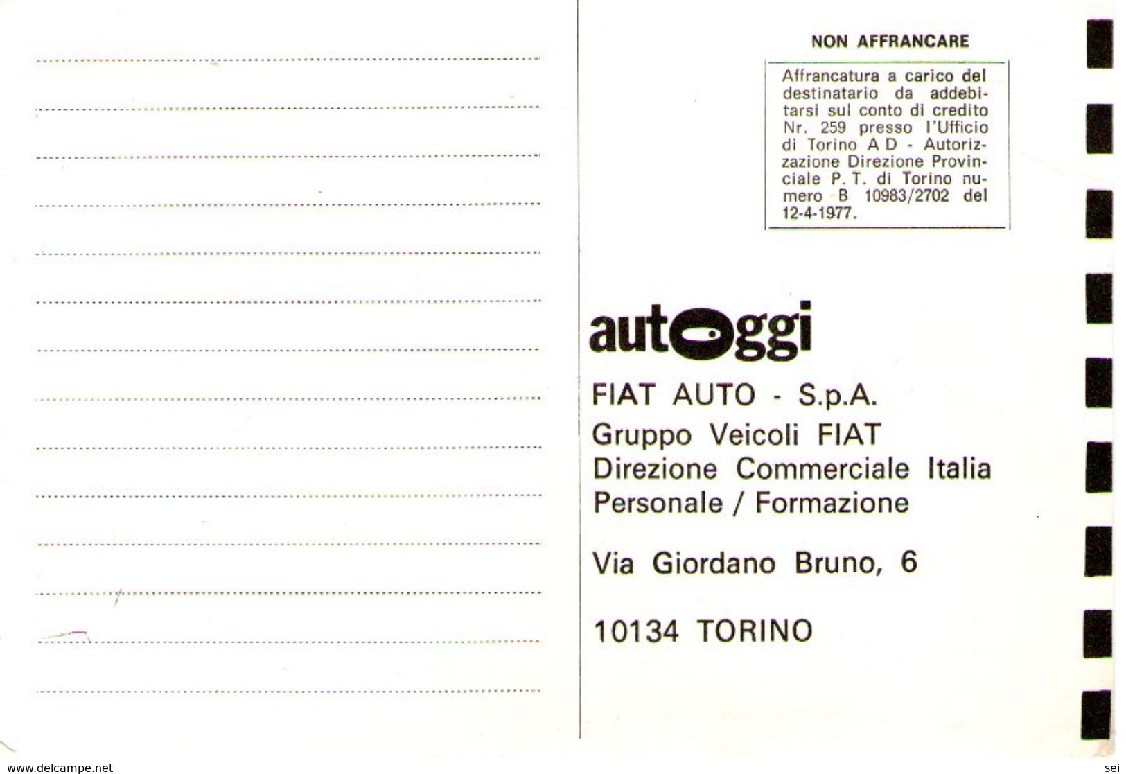 B 988 - Automobilismo, FIAT - Altri & Non Classificati