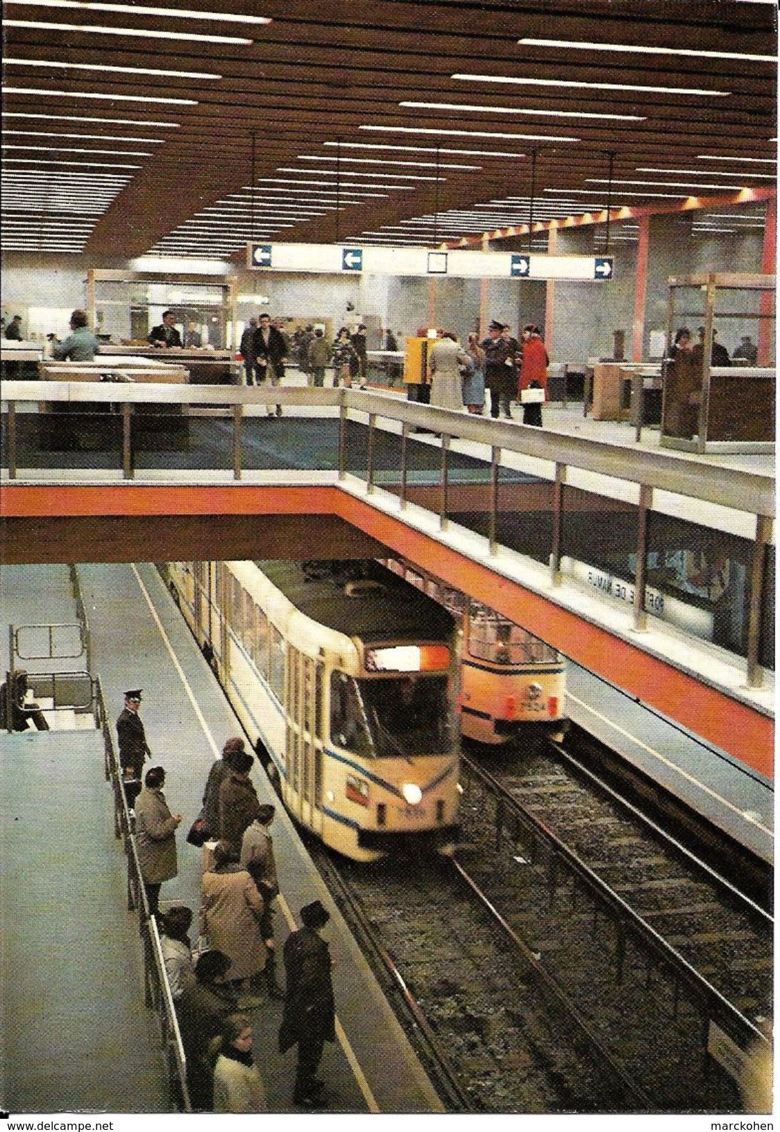 Bruxelles (1000) : Métro De Bruxelles, En Version Prémétro - Ligne 2, Station Porte De Namur. CPSM. - Nahverkehr, Unterirdisch