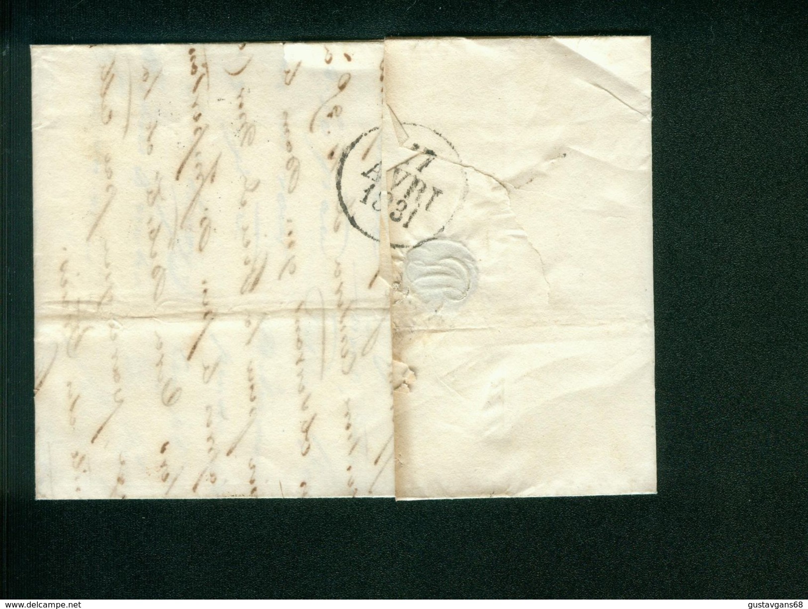 Brief 16. April 1831 Von Bordeaux Nach Fumel, Lot Et Garonne, Gelaufen (B1) - 1801-1848: Précurseurs XIX