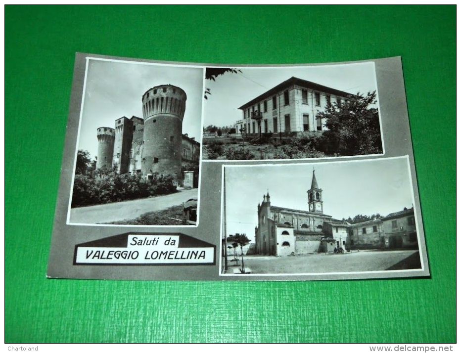 Cartolina Saluti Da Valeggio Lomellina - Vedute Diverse 1955 Ca - Pavia