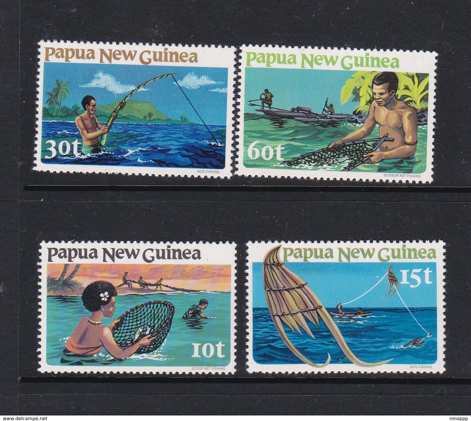 Papua New Guinea SG 417-420 1981 Fishing MNH Set - Papua New Guinea