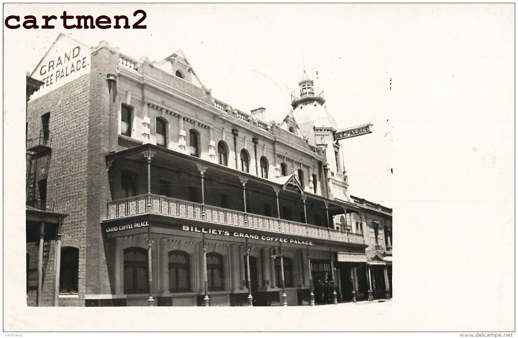 CARTE PHOTO : ADELAÏDE BILLIET'S GRAND COFFEE PALACE AUSTRALIA AUSTALIA - Adelaide