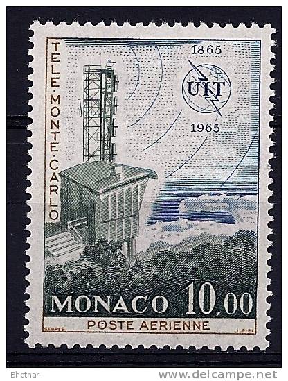 Monaco Aerien YT 84 (PA) " Station Télévision Monte-Carlo " 1965 Neuf** - Poste Aérienne