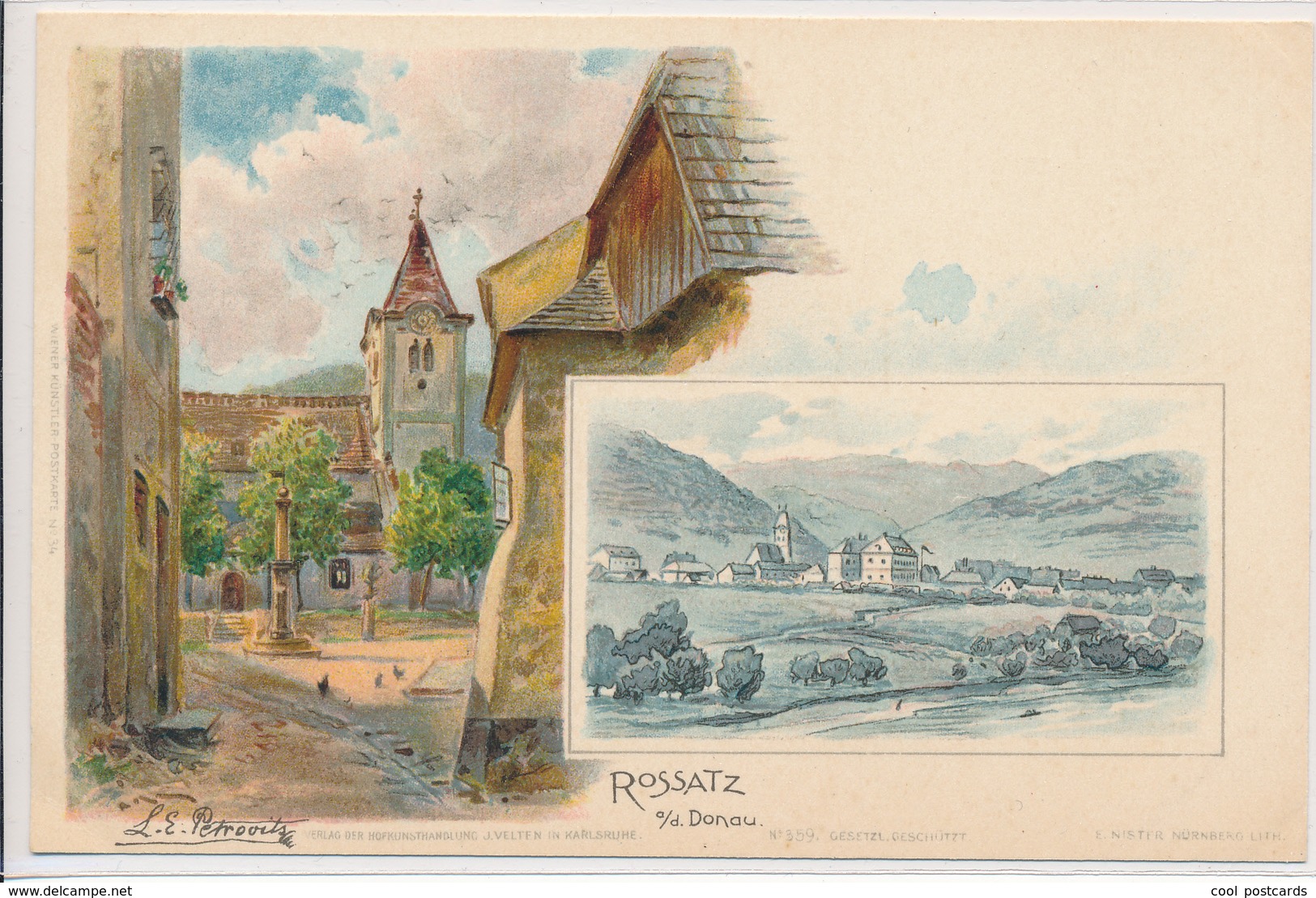 AUSTRIA, ROSSATZ IN DER WACHAU, NM Cond. Fine Litho PC, Unused, Pre 1904 - Wachau