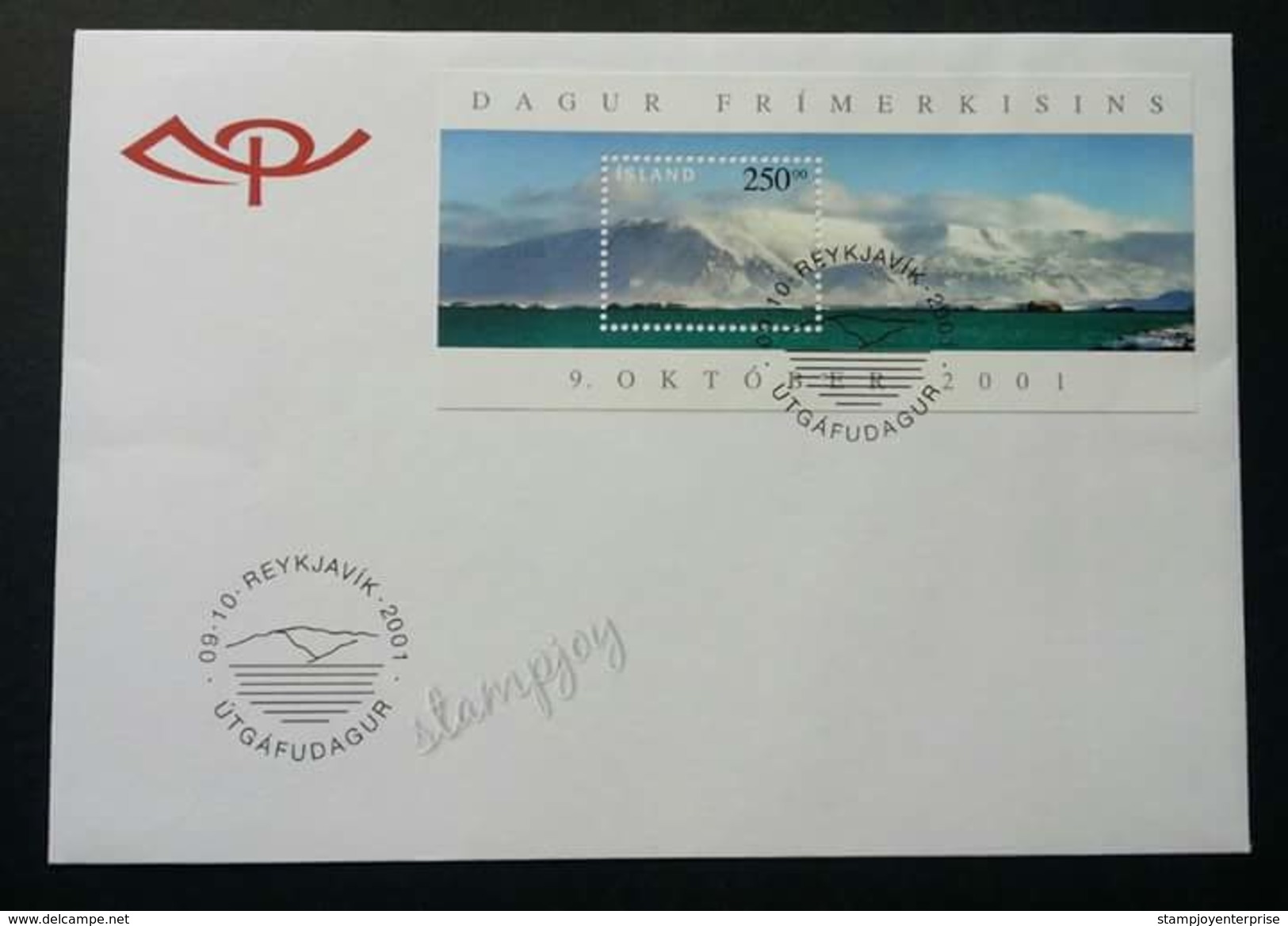 Iceland Mountain 2001 Nature Mountains Park (miniature FDC) - Briefe U. Dokumente