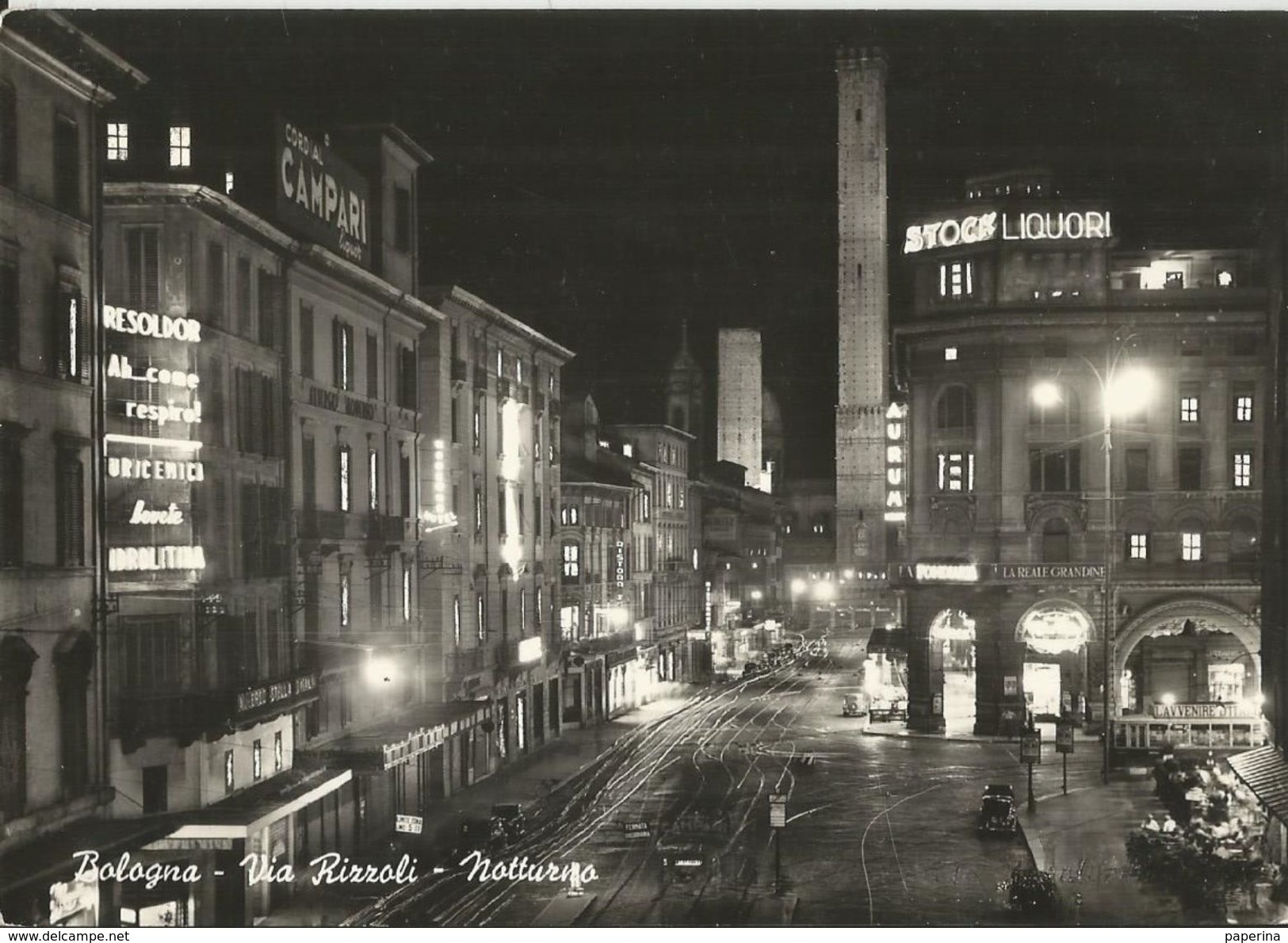 BOLOGNA VIA RIZZOLI NOTTURNO - Bologna