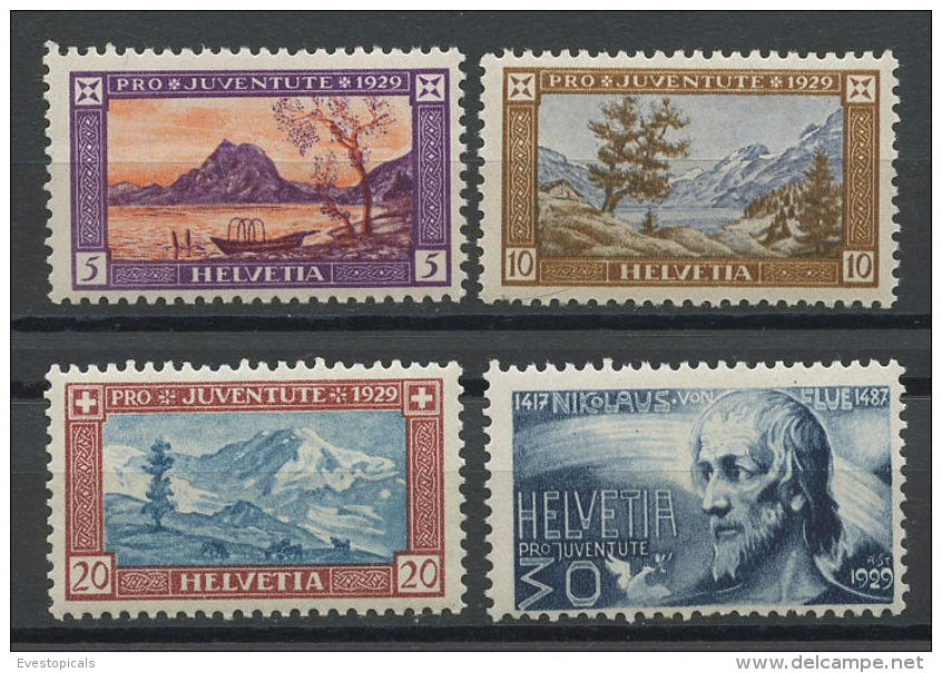 SWITZERLAND, PRO JUVENTUTE, 1929, NEVER HINGED SET - Autres & Non Classés