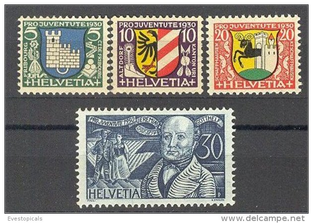 SWITZERLAND, PRO JUVENTUTE, 1930, NEVER HINGED SET - Autres & Non Classés