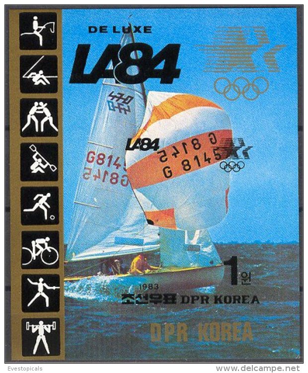 NORTH KOREA, OLYMPIC GAMES 1984 IMPERFORATED NH! - Korea, North