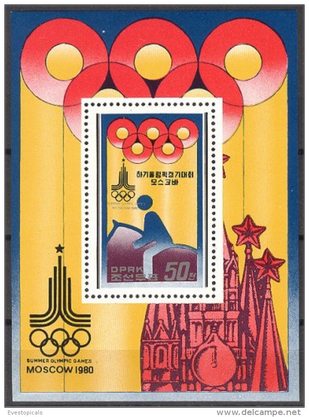 NORTH KOREA, OLYMPIC GAMES MOSCOW 1980 - Korea, North