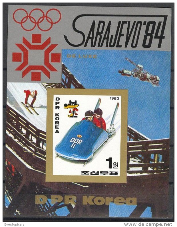 NORTH KOREA, OLYMPICS 1984, BOB, S.S. IMPERF. NH - Korea, North