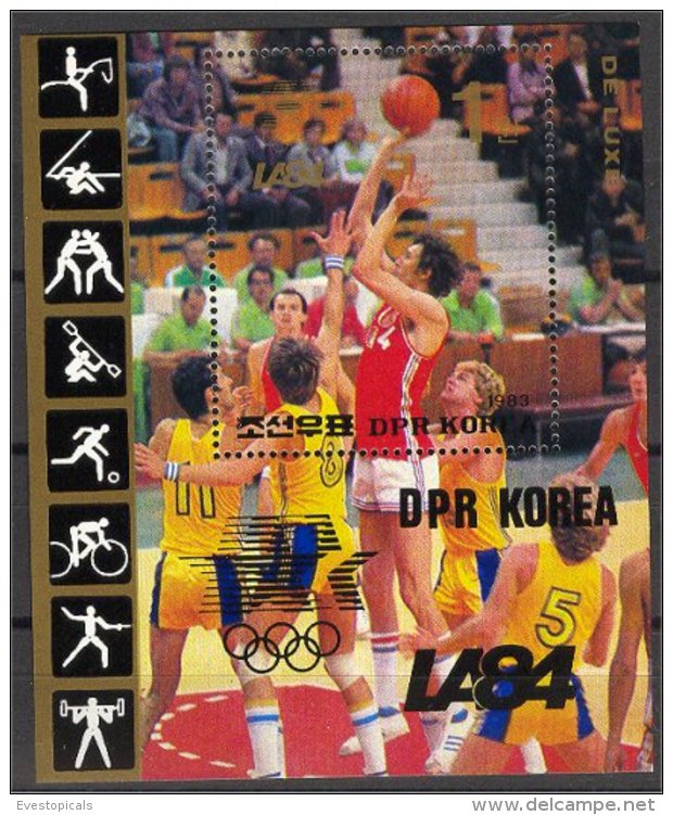 NORTH KOREA, Olympics 1984, S.S. BASKETBALL, NH **! - Corée Du Nord