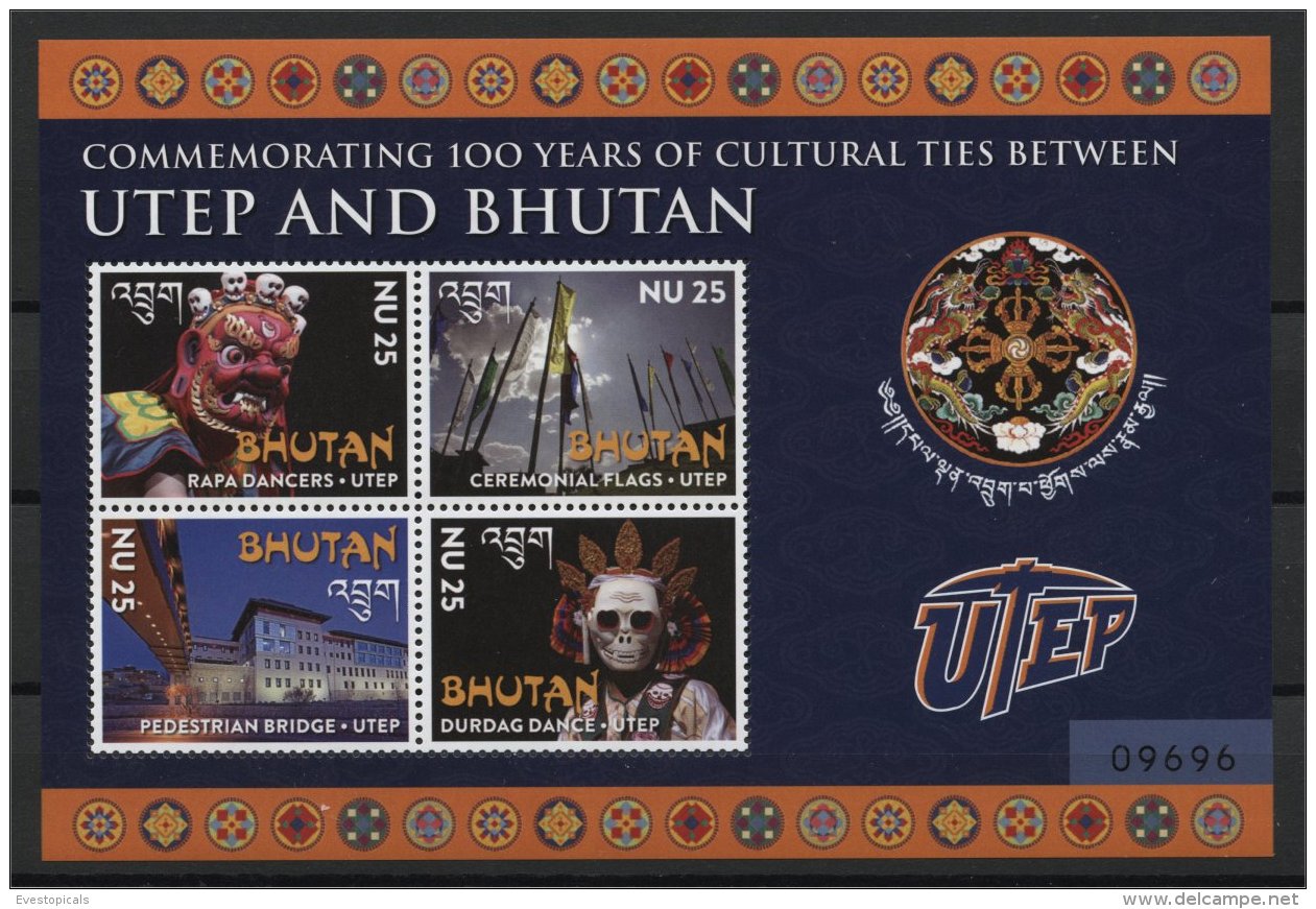 BHUTAN, UTEP AND BHUTAN SS AND MINISHEET 2014 - Bhután