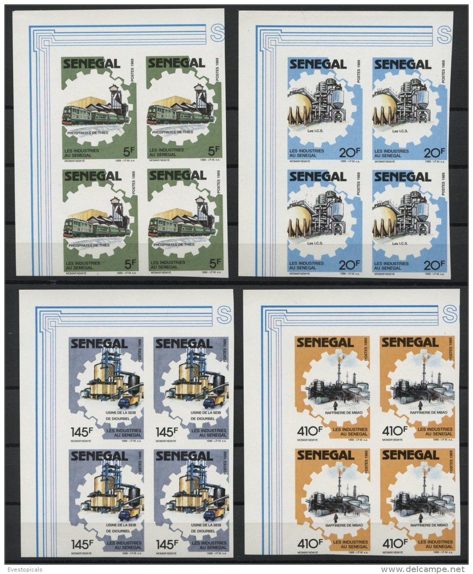 SENEGAL, FULL SET INDUSTRIE, 1988, IMPERFORATED, MNH - Sénégal (1960-...)