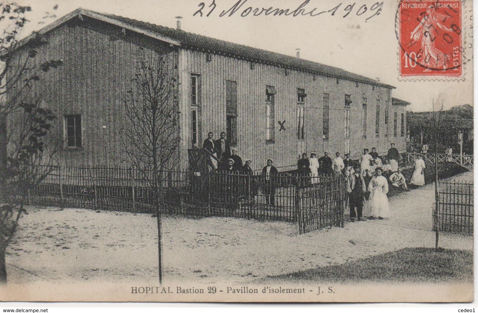 PARIS  XIX  HOPITAL  BASTION 29  PAVILLON D'ISOLEMENT - Arrondissement: 19