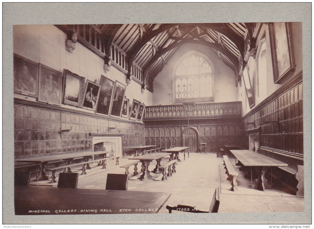 170617 - 2 PHOTOS Anciennes - ROYAUME UNI ANGLETERRE - BERKSHIRE ETON College From Footbridge , Minstrel Gallery Dining - Other & Unclassified