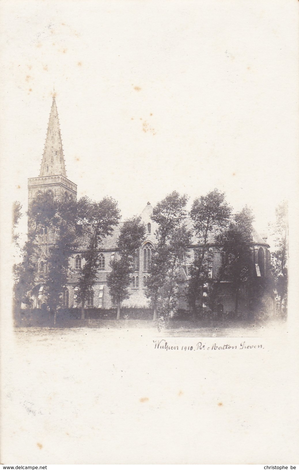 WUlpen 1910, Kerk, Cliché R Matton Proven, Unieke Fotokaart (pk36626) - Koksijde