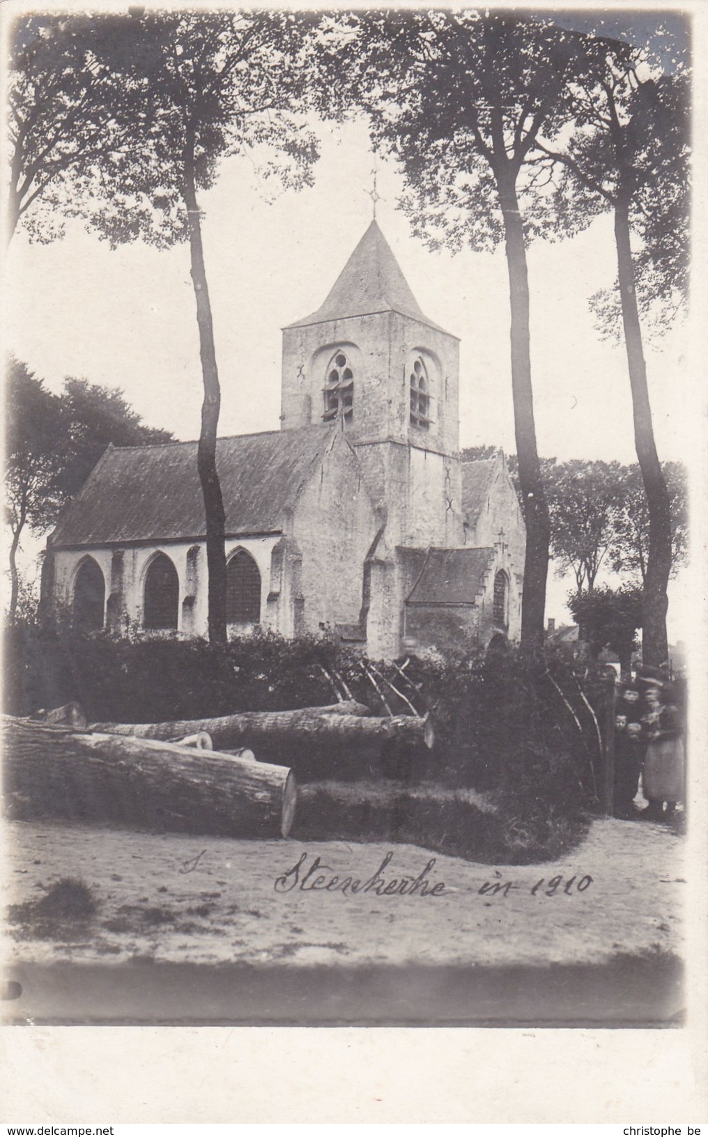 Steenkerke (Veurne) 1910, Kerk, Unieke Fotokaart (pk36630) - Veurne