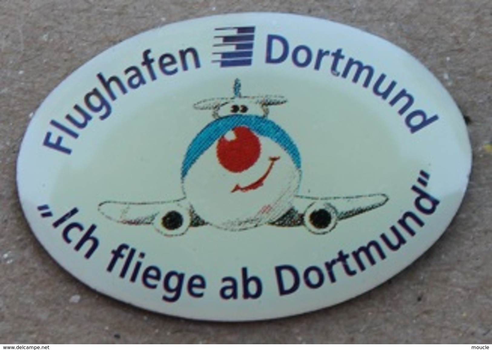 AVION - AEROPORT DE DORTMUND - FLUGHAFEN - "ICH FLIEGE AB DORTMUND" - PLANE  -    (JAUNE) - Aerei