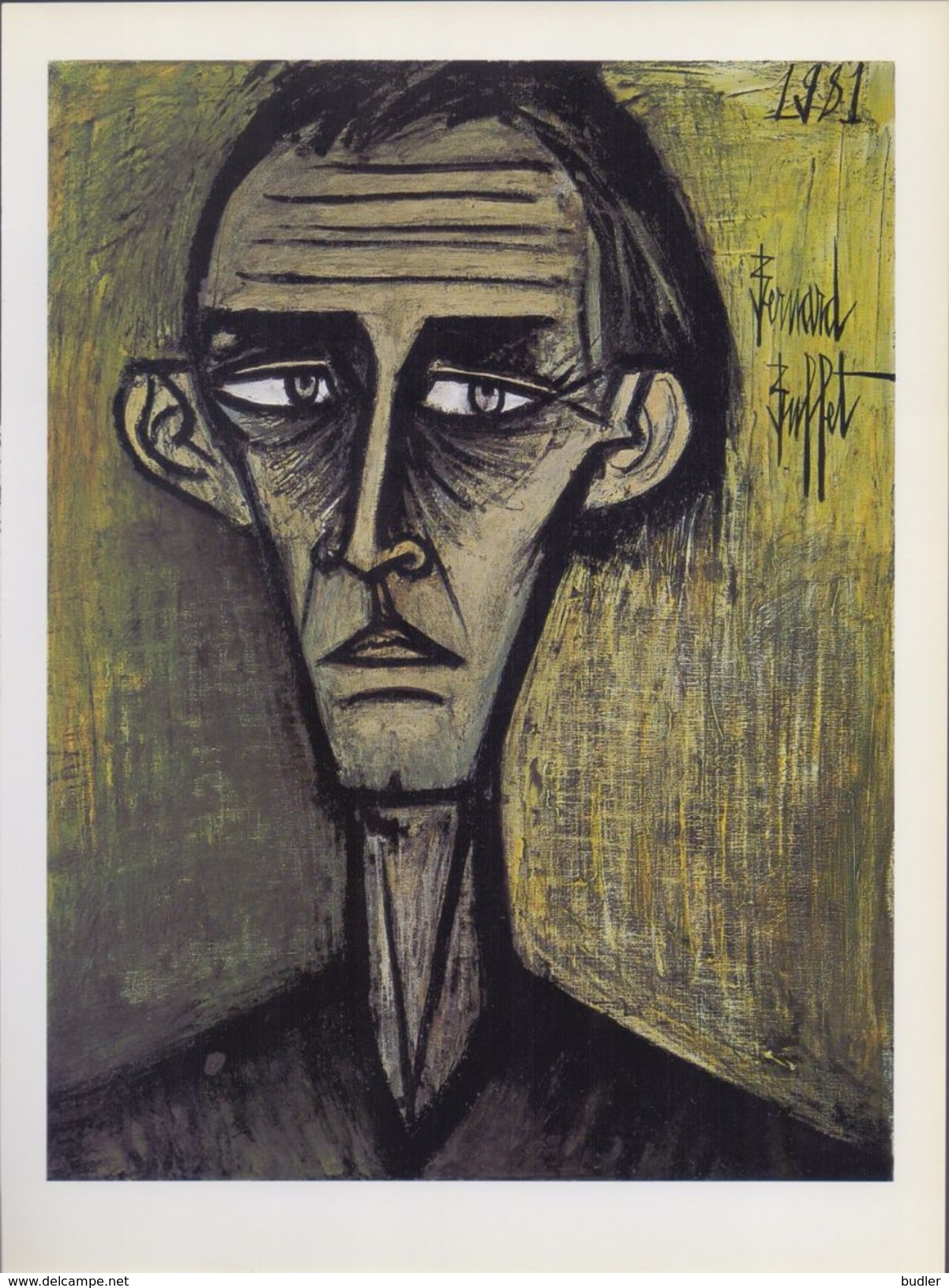 FRANCE :1981: Bernard BUFFET : § Autoportrait §  Repro Om In Te Kaderen / Repro (sur Papier Glacé) à Encadrer &ndash; 17 - Olieverf