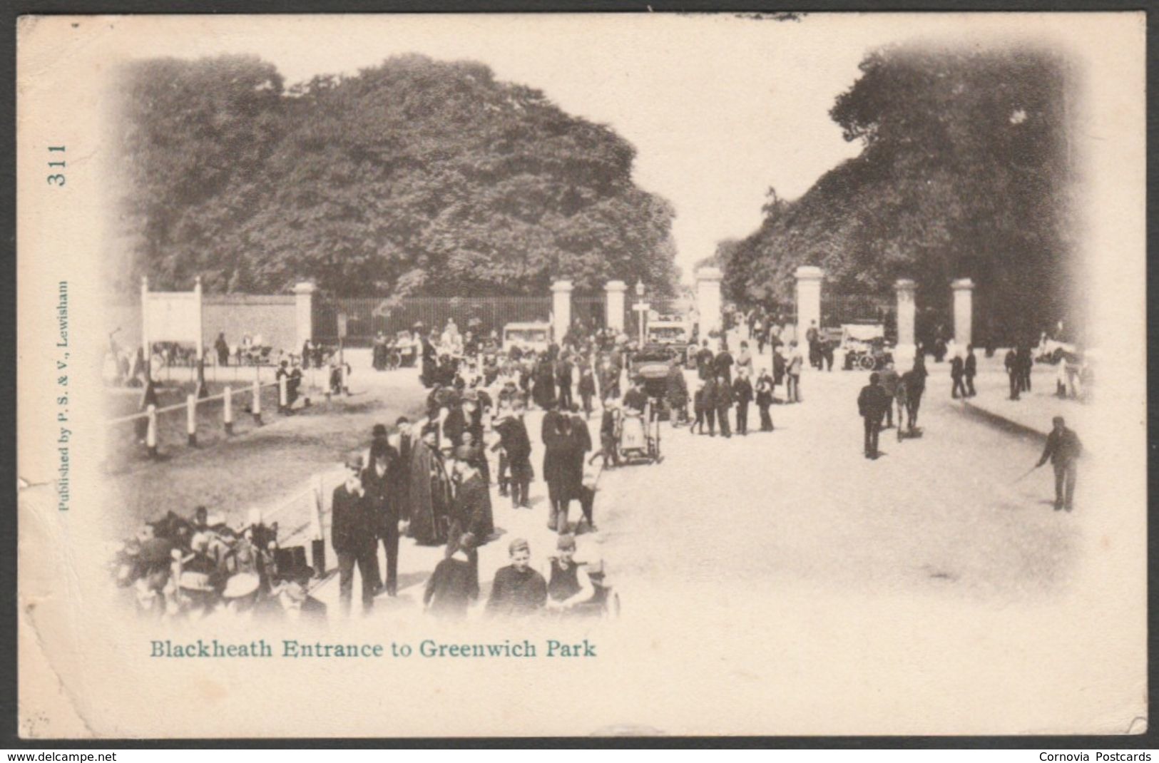 Blackheath Entrance To Greenwich Park, London, 1904 - PS&V Postcard - London Suburbs