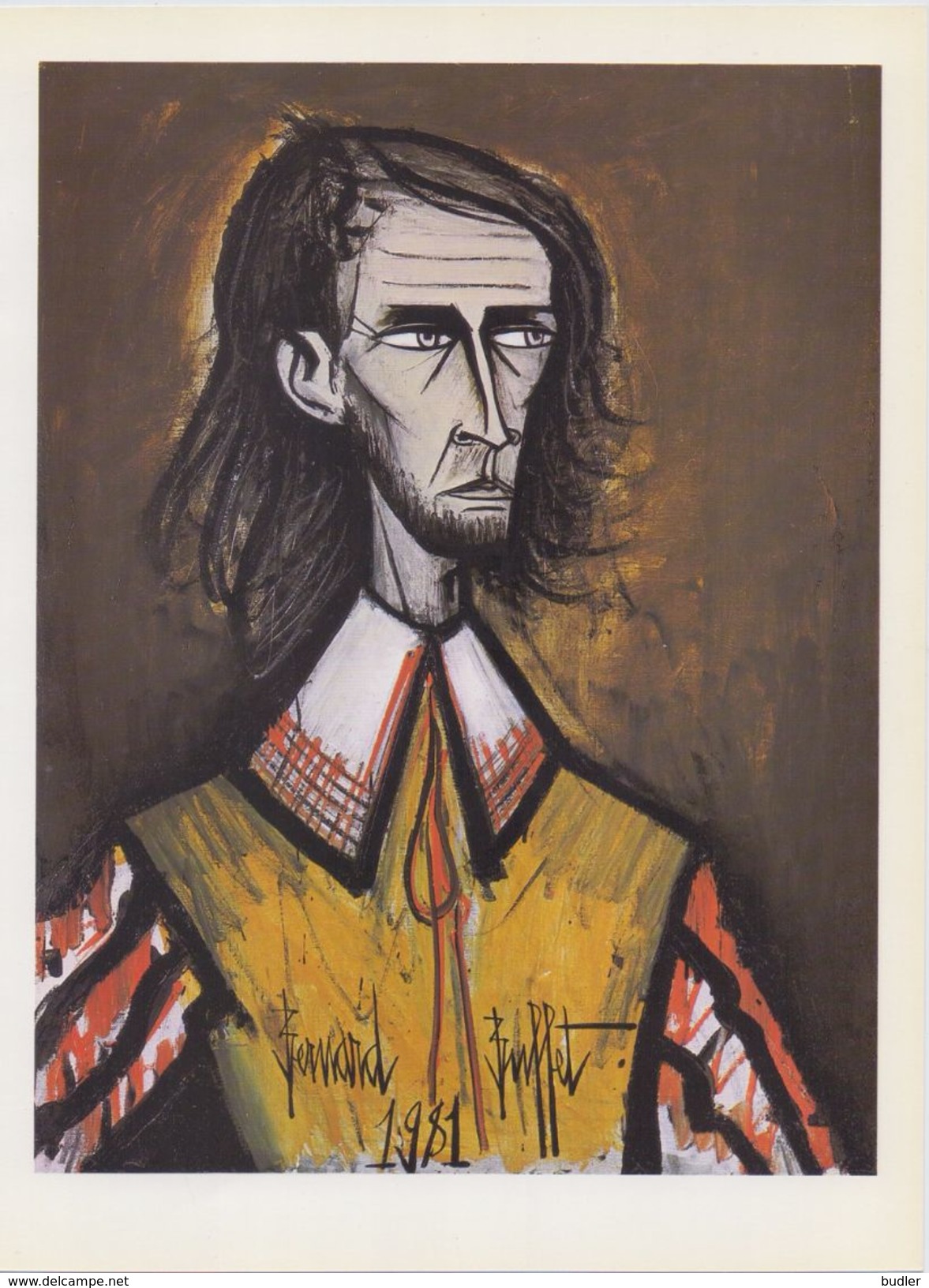 FRANCE :1981: Bernard BUFFET : § Autoportrait §  Repro Om In Te Kaderen / Repro (sur Papier Glacé) à Encadrer &ndash; 17 - Olieverf