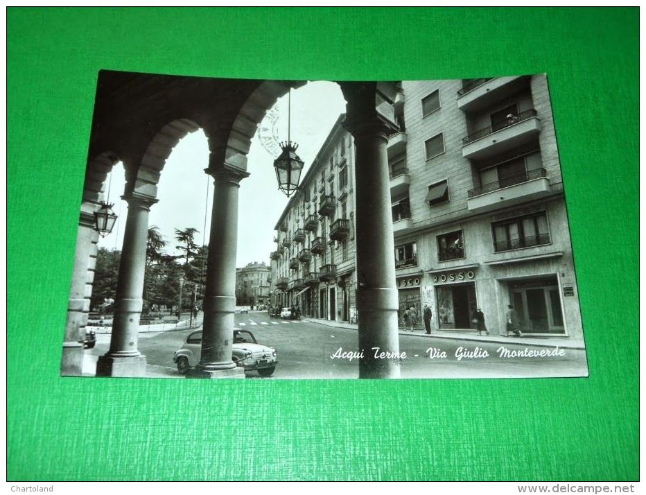 Cartolina Acqui Terme - Via Giulio Monteverde 1966 - Alessandria