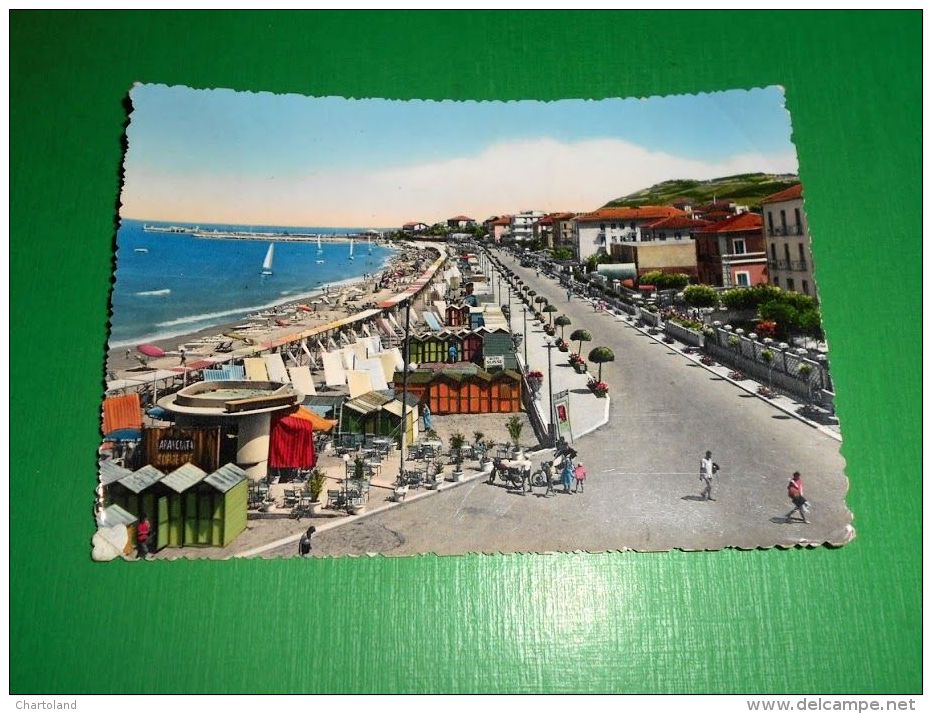 Cartolina Cattolica - Spiaggia E Lungomare 1956 - Rimini