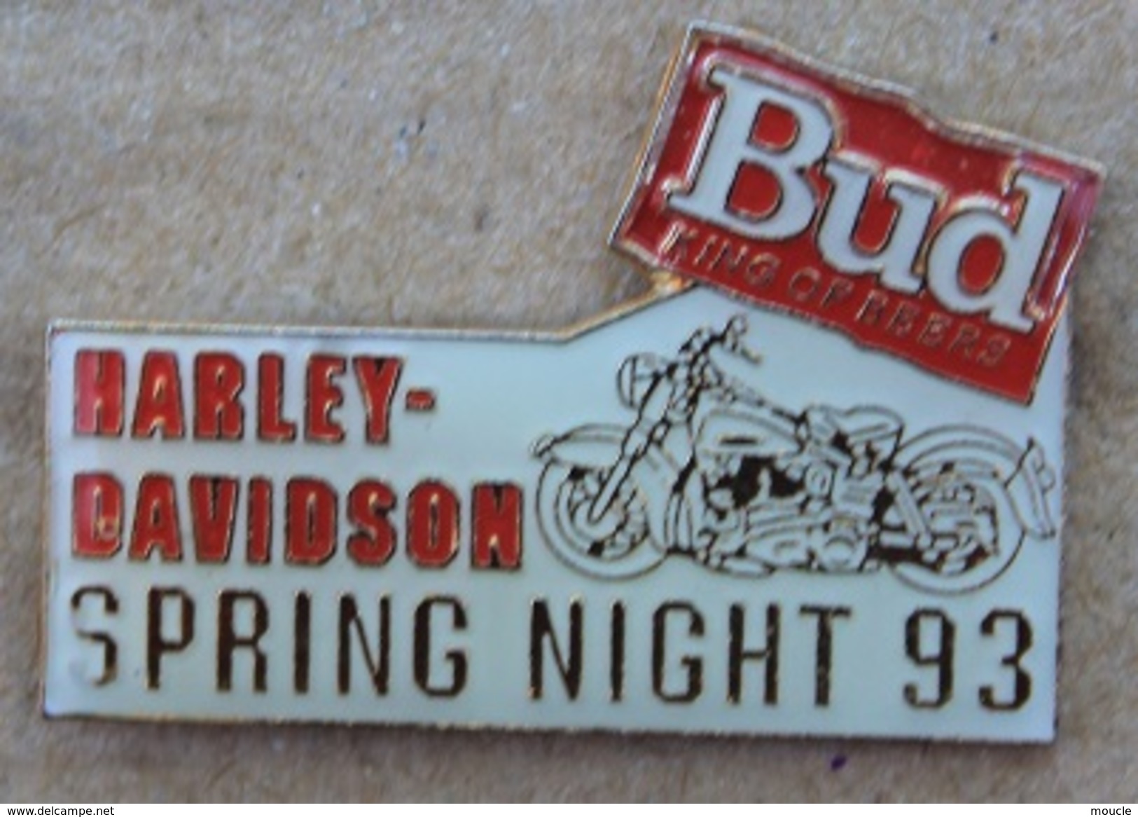 HARLEY DAVIDSON - SPING NIGHT 93 - MOTO -  BUD KING OF BEERS -       (JAUNE) - Motos