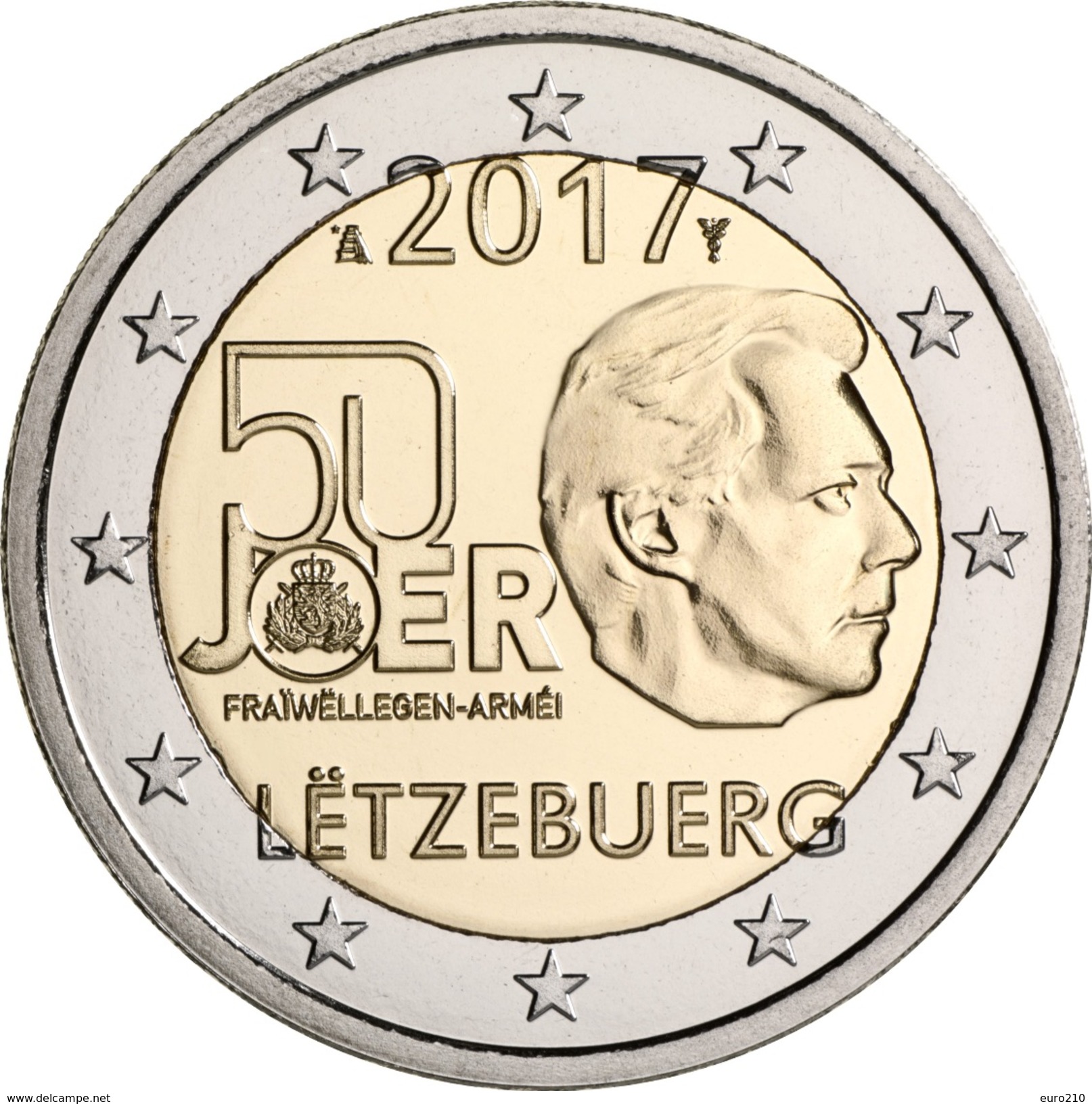 Lussemburgo - 2 Euro 2017 - Servizio Militare - UNC!!! - Luxemburg