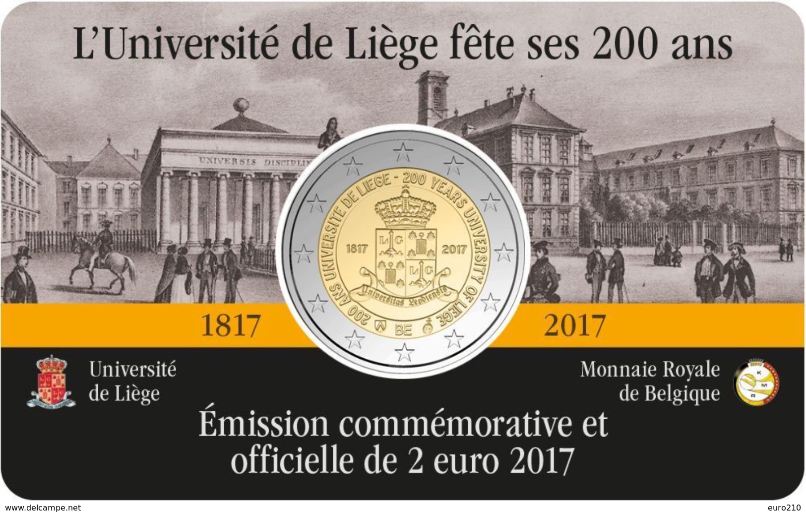 BELGIQUE - 2 Euro 2017 - Université De Liège - Disponibles!! - Belgique