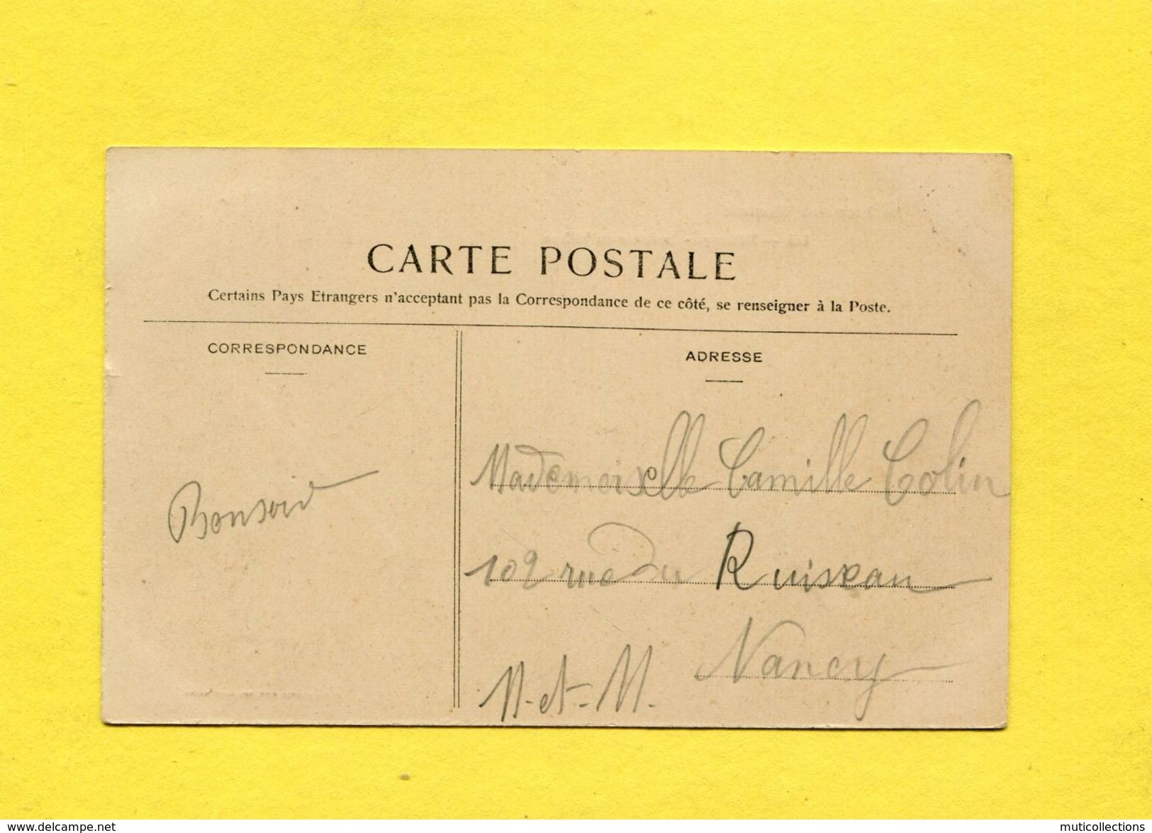 MILLERY / ARDT NANCY  1902  DEVANTURE COMMERCE / SELECTION LORRAINE ILLUSTREE  CIRC OUI EDITION P HELMLINGER & CIE - Autres & Non Classés