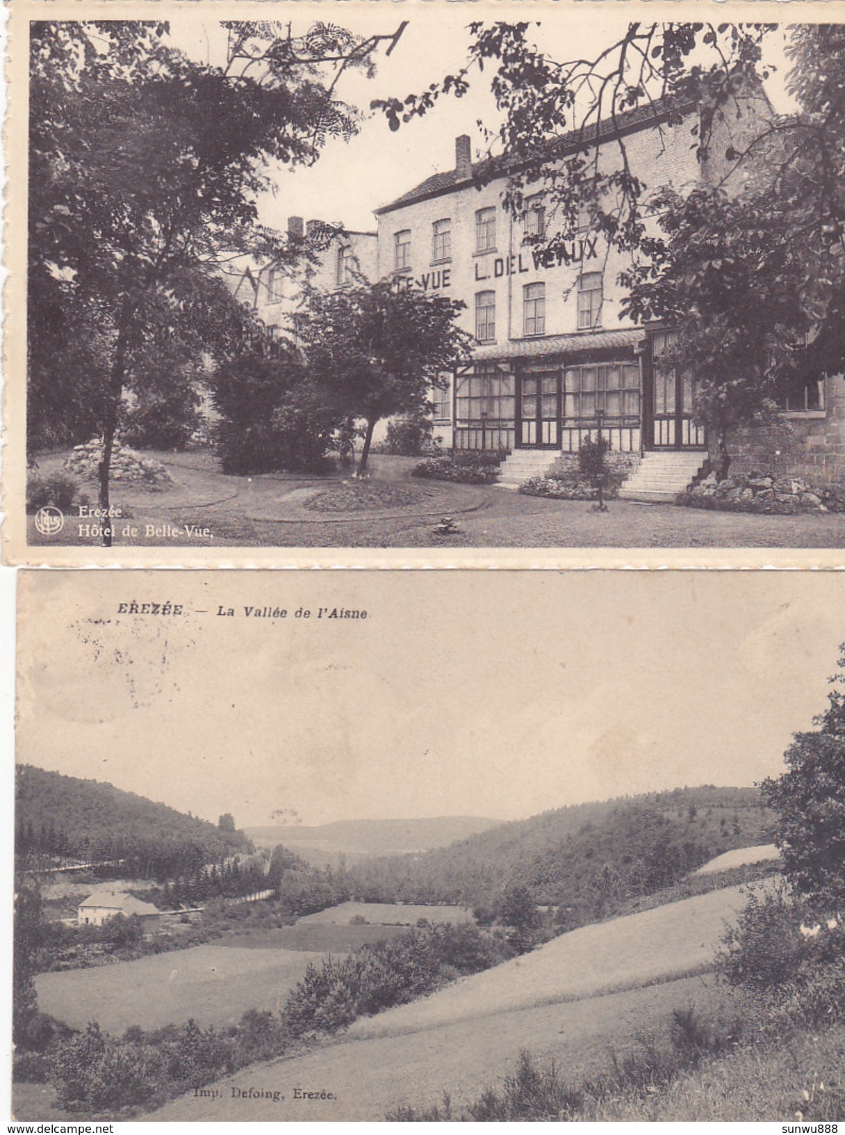 Erezée - Lot De 10 Cartes (Moulin Durdu, Hôtel Belle-Vue, La Clairière...) - Erezée