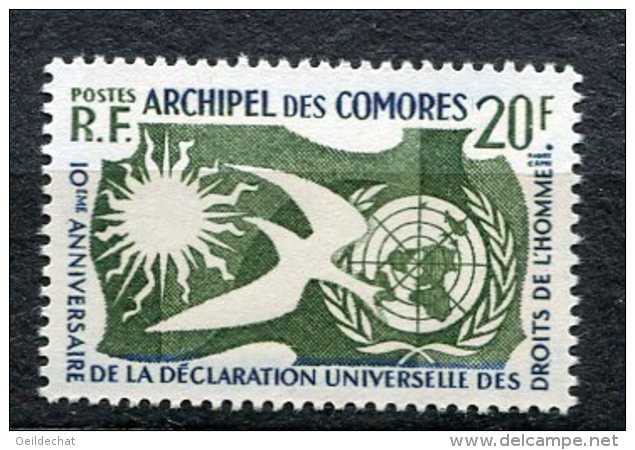 3004  - COMORES  N°15** 10é Anniversaire De La Déclaration Des Droits De L'Homme.    SUPERBE - Comores (1975-...)