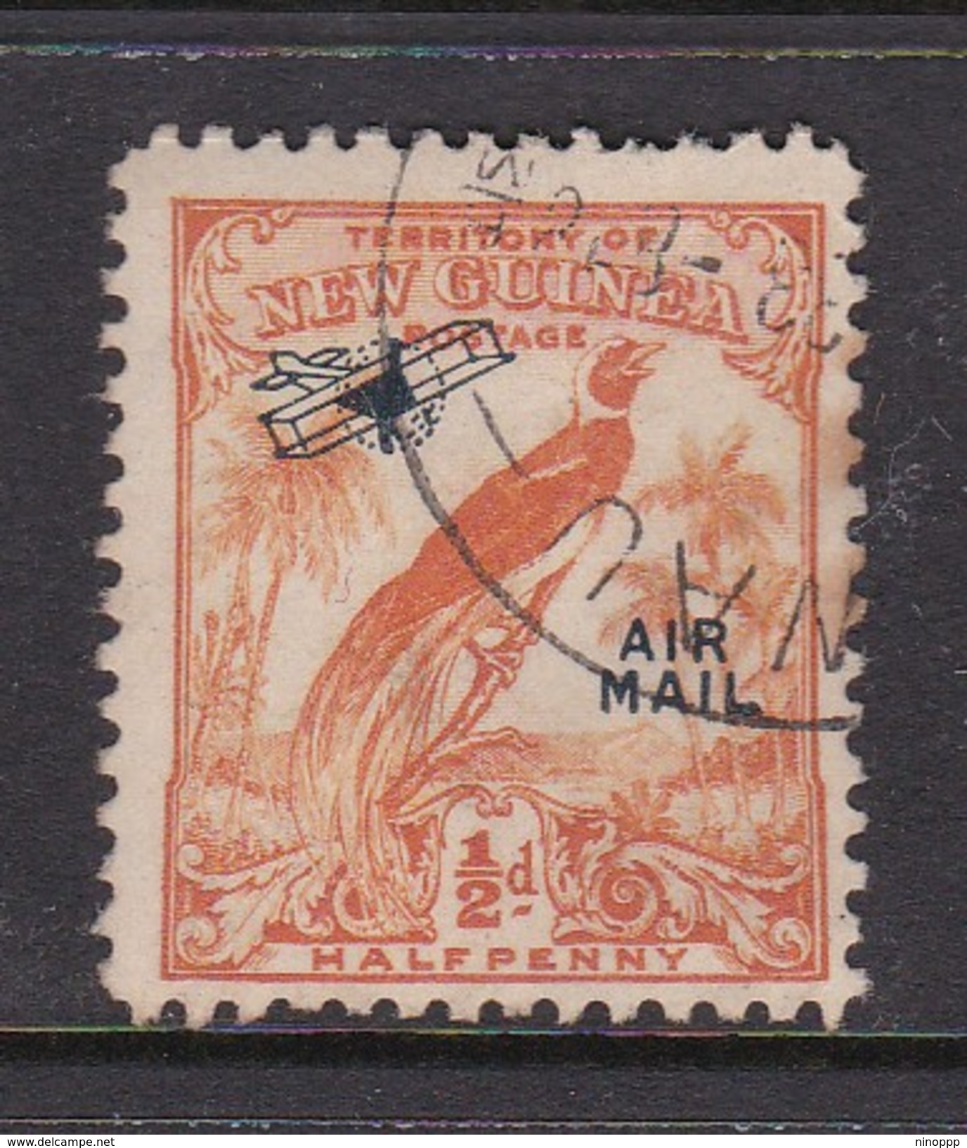 New Guinea SG 190 1932 Raggiana Bird No Date Air Mail Half Penny Orange Used - Papouasie-Nouvelle-Guinée