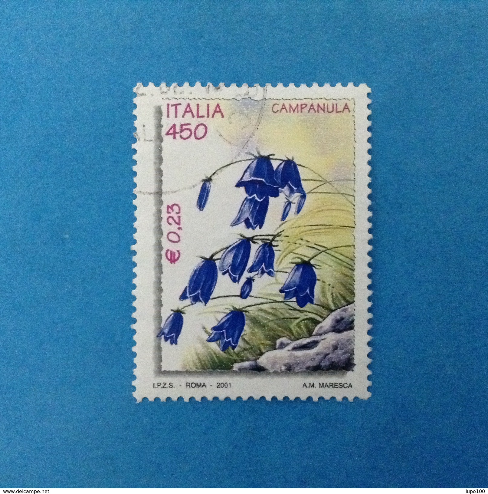 2001 ITALIA FRANCOBOLLO USATO STAMP USED - FLORA E FAUNA CAMPANULA 0,23 - - 2001-10: Usati