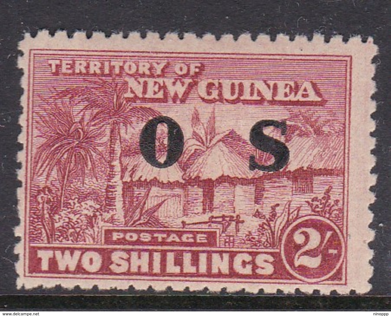 New Guinea SG O11 1925-31 Native Village Officials Two Shillings Brown-lake Mint Hinged - Papouasie-Nouvelle-Guinée