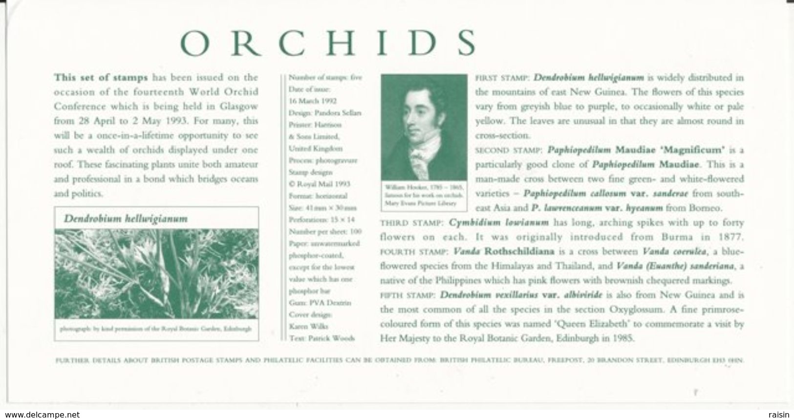 1993  Orchids  Orchidées FDC - Lettres & Documents