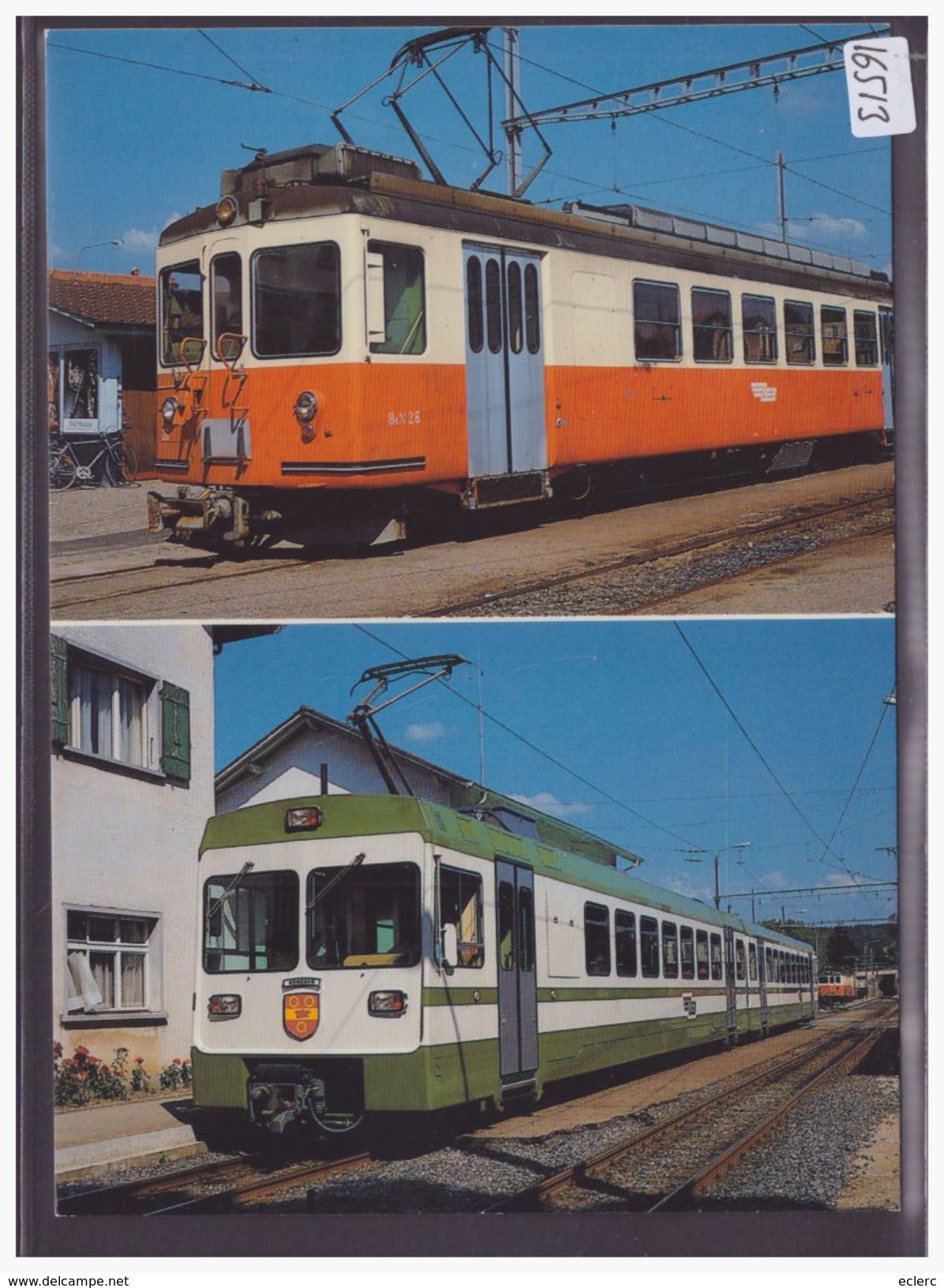 CPM - FORMAT 10x15cm - CHEMIN DE FER LAUSANNE ECHALLENS BERCHER - BAHN - TRAIN - TB - Bercher