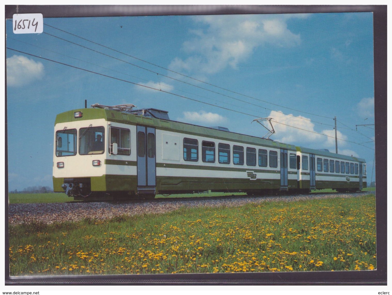 CPM - FORMAT 10x15cm - CHEMIN DE FER LAUSANNE ECHALLENS BERCHER - BAHN - TRAIN - TB - Bercher