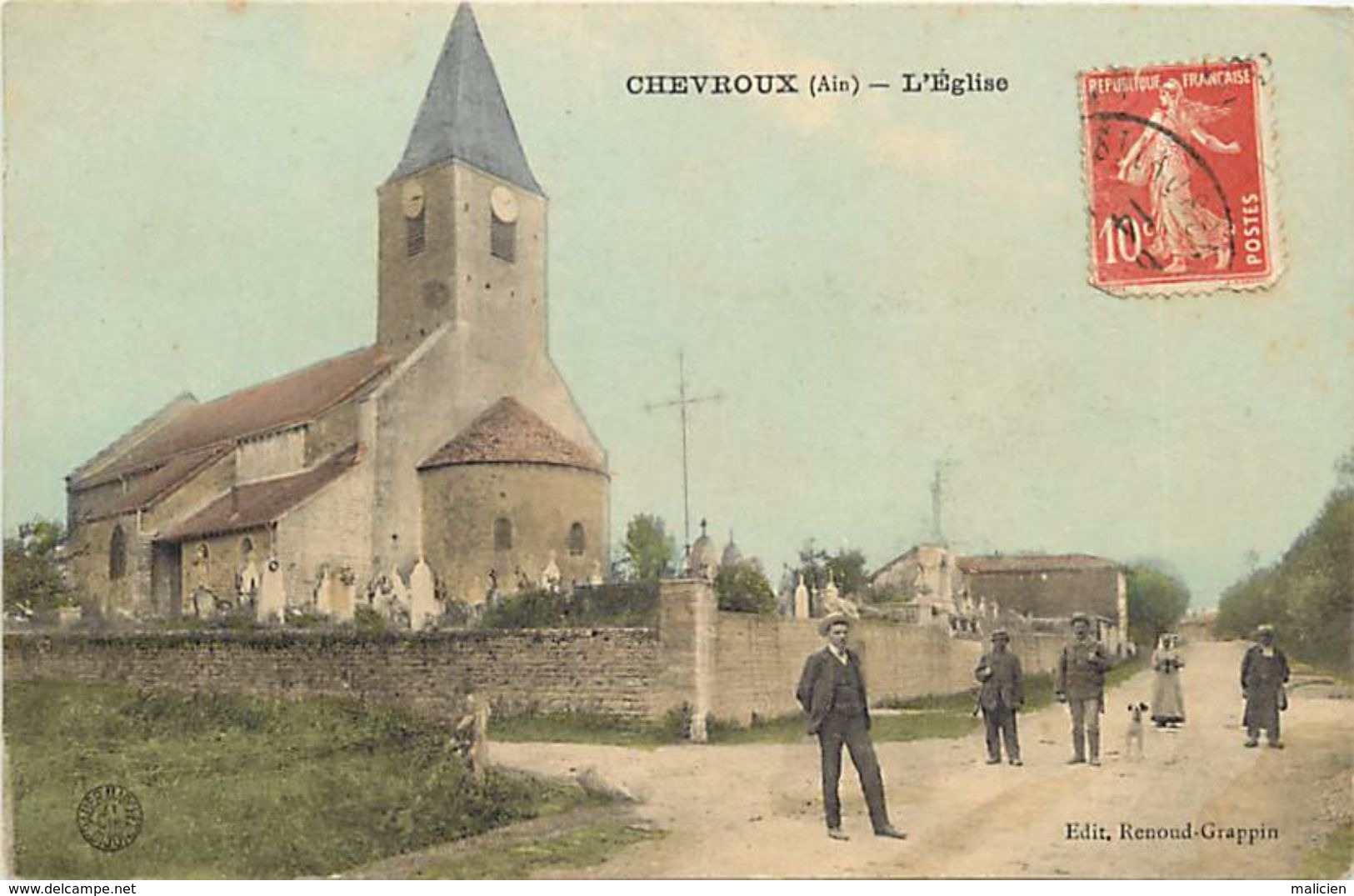 - Dpts Div.-ref-PP332- Ain - Chevroux - L Eglise - Carte Colorisee Bon Etat - - Non Classés