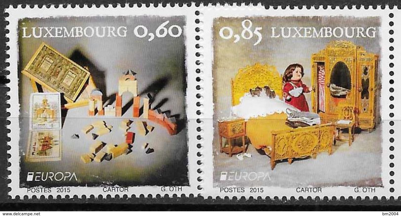 2015 Luxemburg Mi. 2054-5**MNH. Europa: Historisches Spielzeug - Unused Stamps