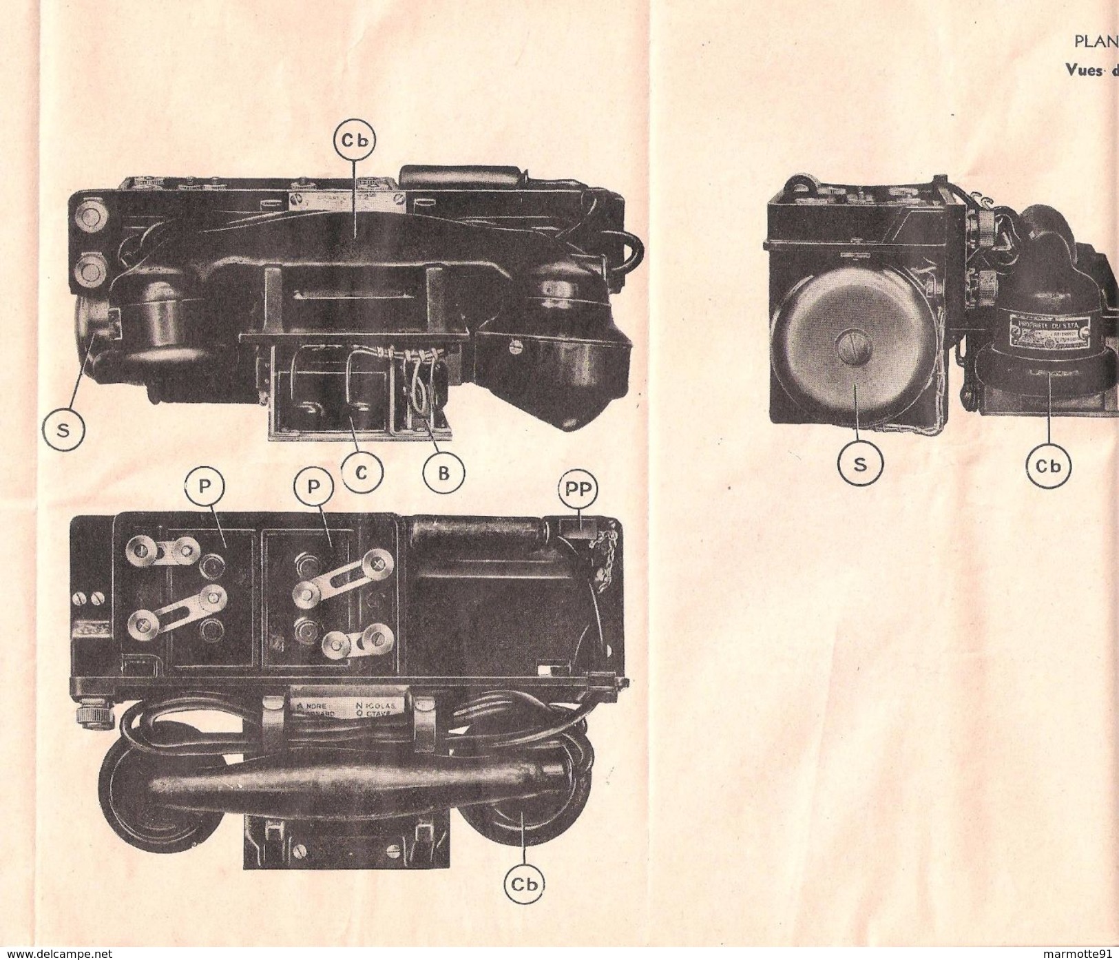 NOTICE TECHNIQUE APPAREIL TELEPHONIQUE CAMPAGNE MIXTE TYPE AR2 1951 TRANSMISSIONS MATERIEL - Radio's