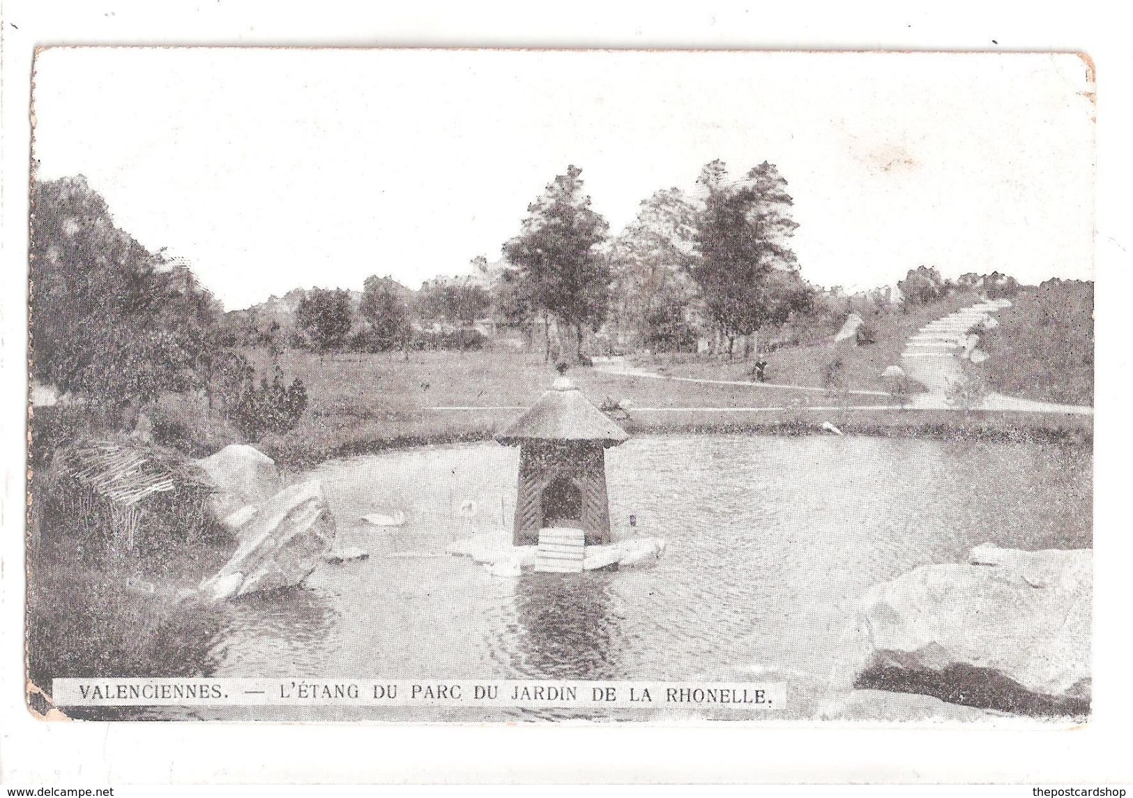 CPA 59 Valenciennes L'Etang Du Parc Du Jardin De La Rhonelle Swans Pond Achetez Immediatement - Valenciennes