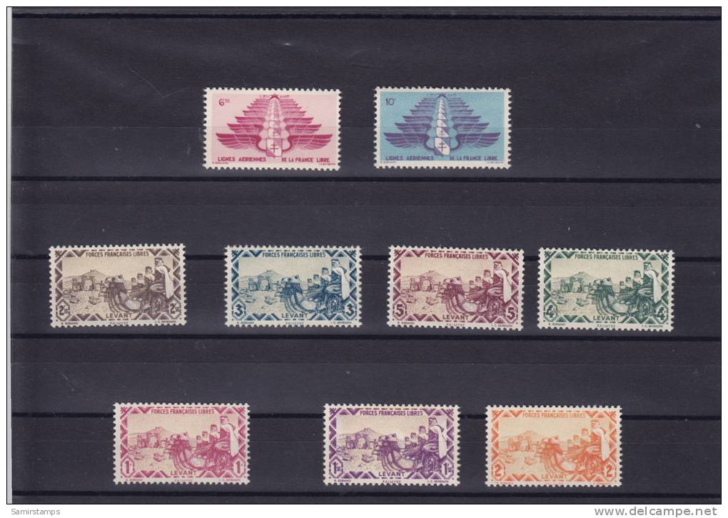 Lebanon  Free French Forces In Levant(used In Both Countries) 1942-cpl.set Post+air 7v.MNH Superb-SKRILL PAY ONLY - Líbano