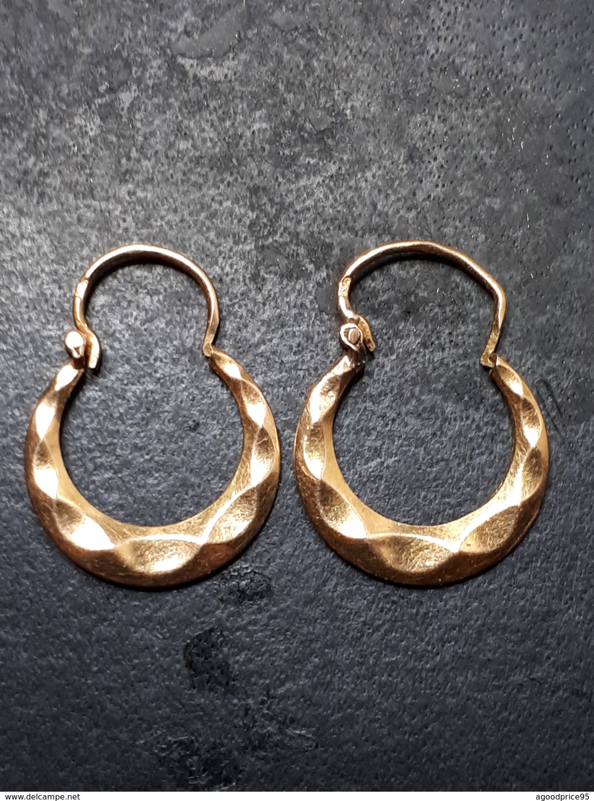 ANCIENNES BOUCLES D' OREILLES CRÉOLE EN OR 18 K - Earrings